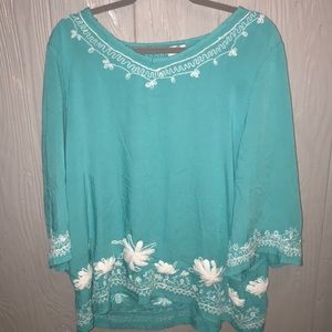 Turquoise bathing suit cover up